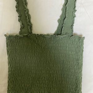 Two tops - green and red